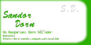 sandor dorn business card